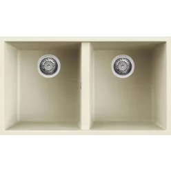   Mosogatótálca, Elleci Mosogatótálca Quadra 350 G62 bianco antico munkalap alá szerelhető