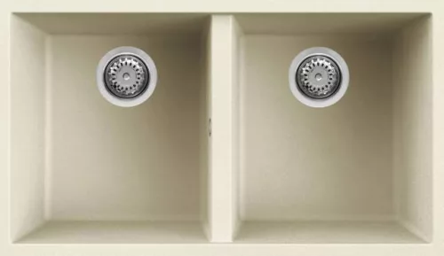 Mosogatótálca, Elleci Mosogatótálca Quadra 350 G62 bianco antico munkalap alá szerelhető