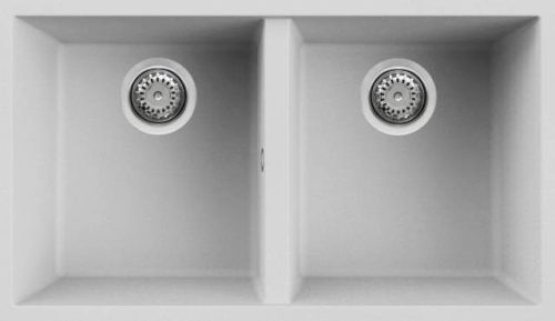 Mosogatótálca, Elleci Mosogatótálca Quadra 350 G68 bianco munkalap alá szerelhető