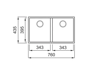 Mosogatótálca, Elleci Mosogatótálca Quadra 350 G43 tortora munkalap alá szerelhető