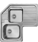 Mosogatótálca, Elleci Mosogatótálca Sky CORNER SX inox medence bal oldalt