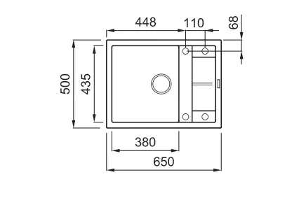 Mosogatótálca, Elleci Mosogatótálca Unico 125 G43 tortora