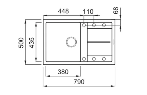 Mosogatótálca, Elleci Mosogatótálca Unico 300 M79 aluminium