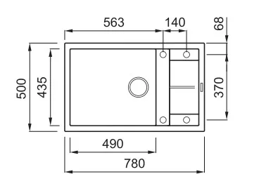 Mosogatótálca, Elleci Mosogatótálca Unico 310 M79 aluminium