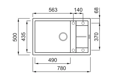 Mosogatótálca, Elleci Mosogatótálca Unico 310 G59 antracite