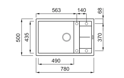 Mosogatótálca, Elleci Mosogatótálca Unico 310 G43 tortora