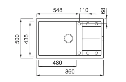 Mosogatótálca, Elleci Mosogatótálca Unico 410 G59 antracite