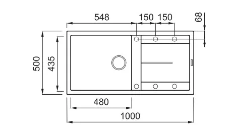 Mosogatótálca, Elleci Mosogatótálca Unico 480 G43 tortora