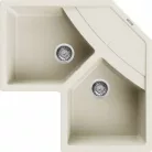 Mosogatótálca, Elleci Mosogatótálca Unico CORNER sarok G62 bianco antico