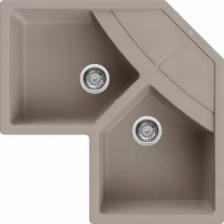   Mosogatótálca, Elleci Mosogatótálca Unico CORNER sarok G43 tortora