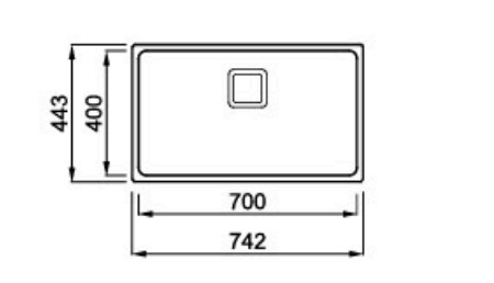 Mosogatótálca, Elleci Mosogatótálca W-Square 700 inox