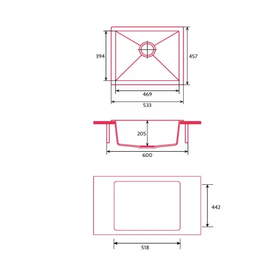 Mosogatótálca, Nodor Mosogatótálca NorGranite 45.40 1B BG beige