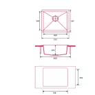 Mosogatótálca, Nodor Mosogatótálca NorGranite 45.40 1B WH fehér