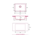 Mosogatótálca, Nodor Mosogatótálca NorGranite 55.40 1B WH fehér