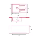 Mosogatótálca, Nodor Mosogatótálca NorGranite 78.50 1B 1D BG beige