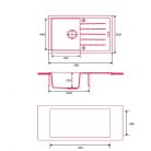 Mosogatótálca, Nodor Mosogatótálca NorGranite 78.50 1B 1D WH fehér