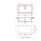 Mosogatótálca, Nodor Mosogatótálca NorGranite 78.50 1B BK fekete