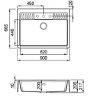 Mosogatótálca, Elleci Mosogatótálca Spazio 900 EXTRA K99 Dark Grey