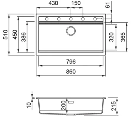 Mosogatótálca, Elleci Mosogatótálca Best 360 Workstation K96 White