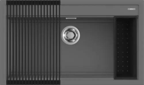 Mosogatótálca, Elleci Mosogatótálca Best 360 Workstation Szett K99 Dark Grey