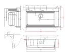 Mosogatótálca, Elleci Mosogatótálca Best-F 130 Workstation G68 Bianco