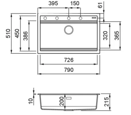 Mosogatótálca, Elleci Mosogatótálca Best 130 Workstation K96 White