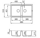 Mosogatótálca, Elleci Mosogatótálca Best 450 K96 White