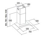 Páraelszívó, Cata Páraelszívó GAMMA GLASS 700 GX/E inox LED