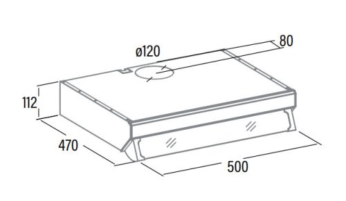 Páraelszívó, Cata Páraelszívó F-2050 WH/L fehér