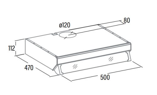 Páraelszívó, Cata Páraelszívó F-2050 X/L inox