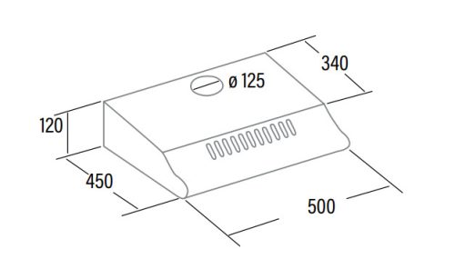 Páraelszívó, Cata Páraelszívó P-3050 IX/L inox
