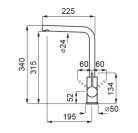 Mosogató csaptelep, Elleci Csaptelep Shell Plus (C02) G68 bianco