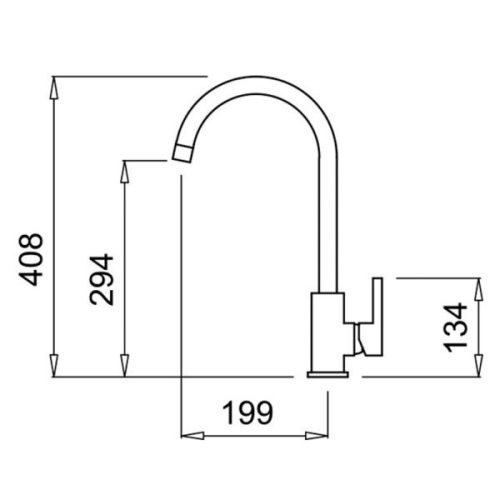 Mosogató csaptelep, Elleci Csaptelep CADDY (C01) G40 nero