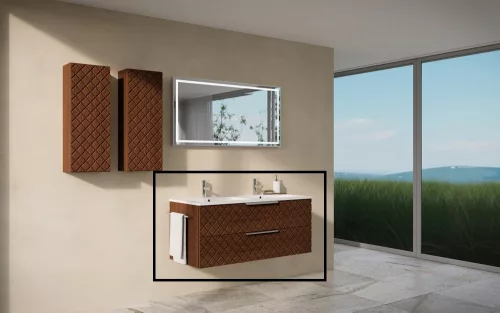 Alsó szekrény, Tboss Quarto 120 2F fekete fogantyúval