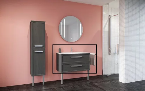 Alsó szekrény, Tboss Finix 120 2F króm fogantyúval