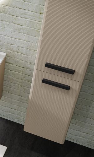 Fali szekrény, Tboss Ohana F140 2A kiegészítőszekrény, jobbos, fekete fogantyúval