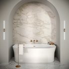 Kád, Ravak Akrilkád YPSILON  Wall 1780x860 fehér, fehér túlfolyóval XC00100047