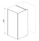 Walk-in, Ravak Walk In Corner-110/80 200 Fehér matt W szettel GW1CD4E00Z1/GWD01000E006