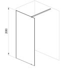 Walk-in, Ravak Walk In Wall-120 200 Fehér matt W-szettel GW9WG0E0SZ1