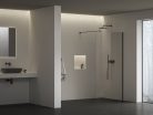 Walk-in, Ravak Walk In Wall Air-100 Fekete +Transparent, merevítővel GW9WA0300Z1C