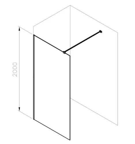 Walk-in, Ravak Walk In Wall Air-110 krómhatású +Transparent, merevítővel GW9WD0C00Z1C