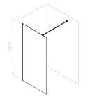 Walk-in, Ravak Walk In Wall Air-120 krómhatású +Transparent, merevítővel GW9WG0C00Z1C