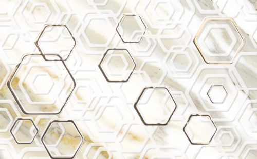 Dekorlap, Zalakerámia CALACATTA ORO fényes dekor 2642-0490 25x40