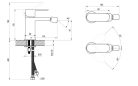 Bidé csaptelep, Ravak Chrome II  bidé csaptelep CR II 056.20BL, fekete, X070465