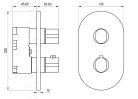 Falba süllyesztett csaptelep, Ravak Chrome II CR II 067.20BL.O3.RB071 termosztátos, belső egység