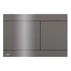   Öblítőtartály nyomólap, Alca nyomólap falsík alatti, gunmetal, fényes FUN-GM-P