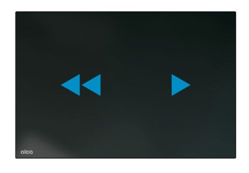 Öblítőtartály nyomólap, Alca nyomólap érintés nélküli, SLIM világítással, fekete NIGHT LIGHT-2-SL