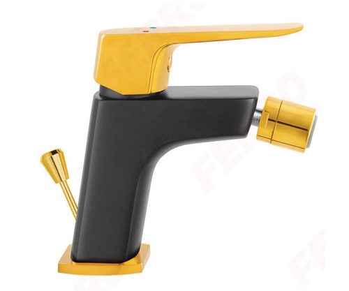 Bidé csaptelep, Ferro Vitto Verdeline Black/Gold BVI6VLBLG bidé csaptelep, fekete-arany