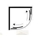Zuhanykabin, Roltechnik New Trendy-Suvia Black 90x90, zuhanytálcával ZS-0010, íves zuhanykabin