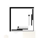 Zuhanykabin, Roltechnik New Trendy - Suvia Black 90x90 K-3565, szögletes zuhanykabin